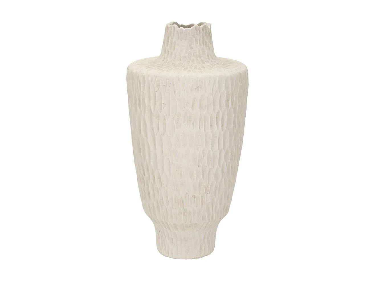 Vaso in magnesio colore crema cm ø 29,5x57