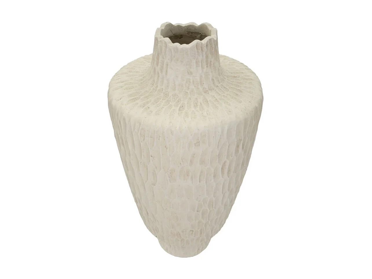 Vaso in magnesio colore crema cm ø 29,5x57