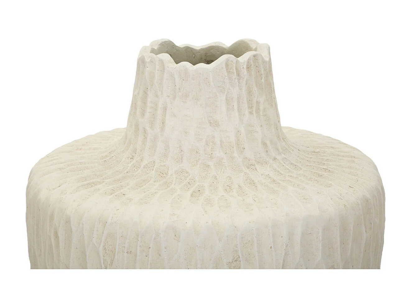 Vaso in magnesio colore crema cm ø 29,5x57
