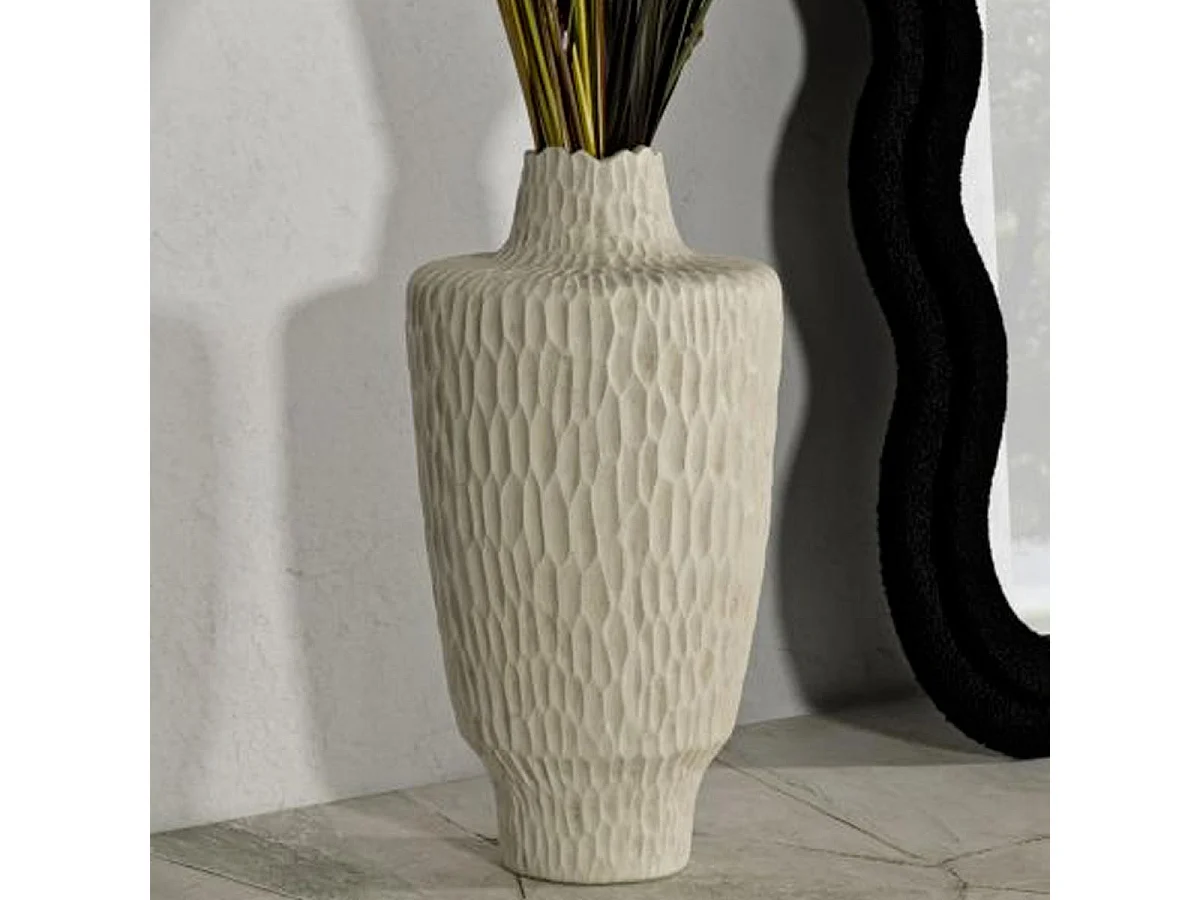 Vaso in magnesio colore crema cm ø 29,5x57