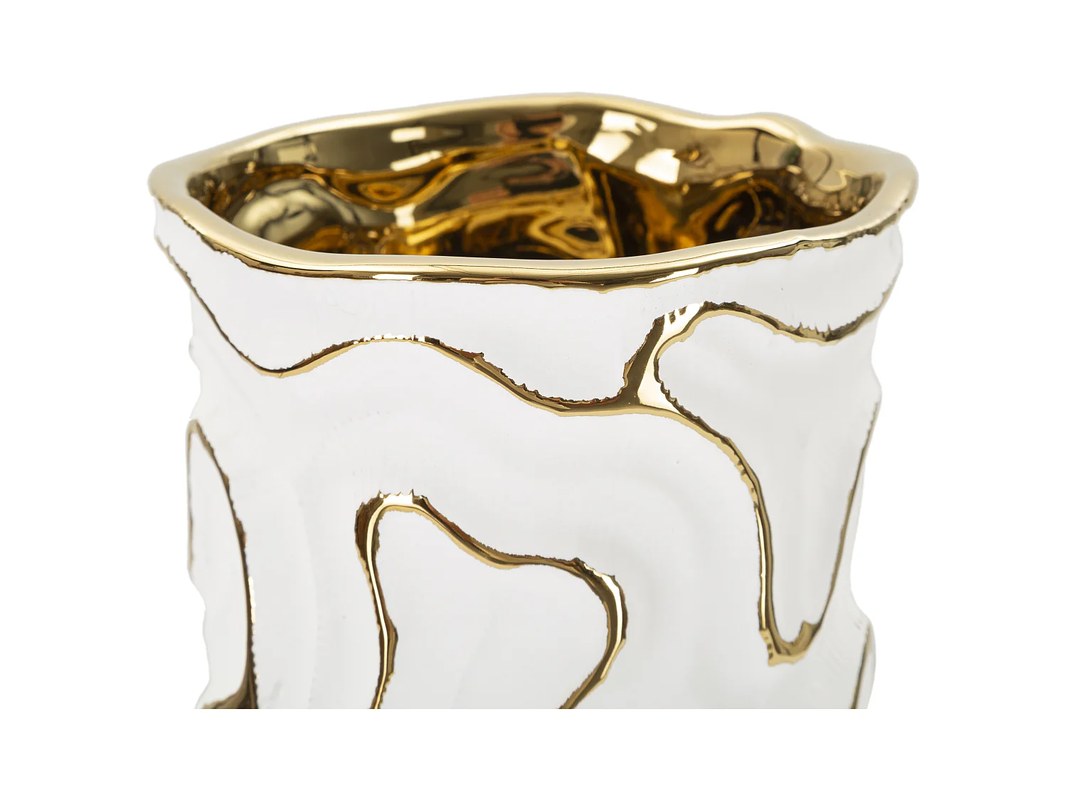 Vase Design en Céramique "Adore" 25cm Blanc