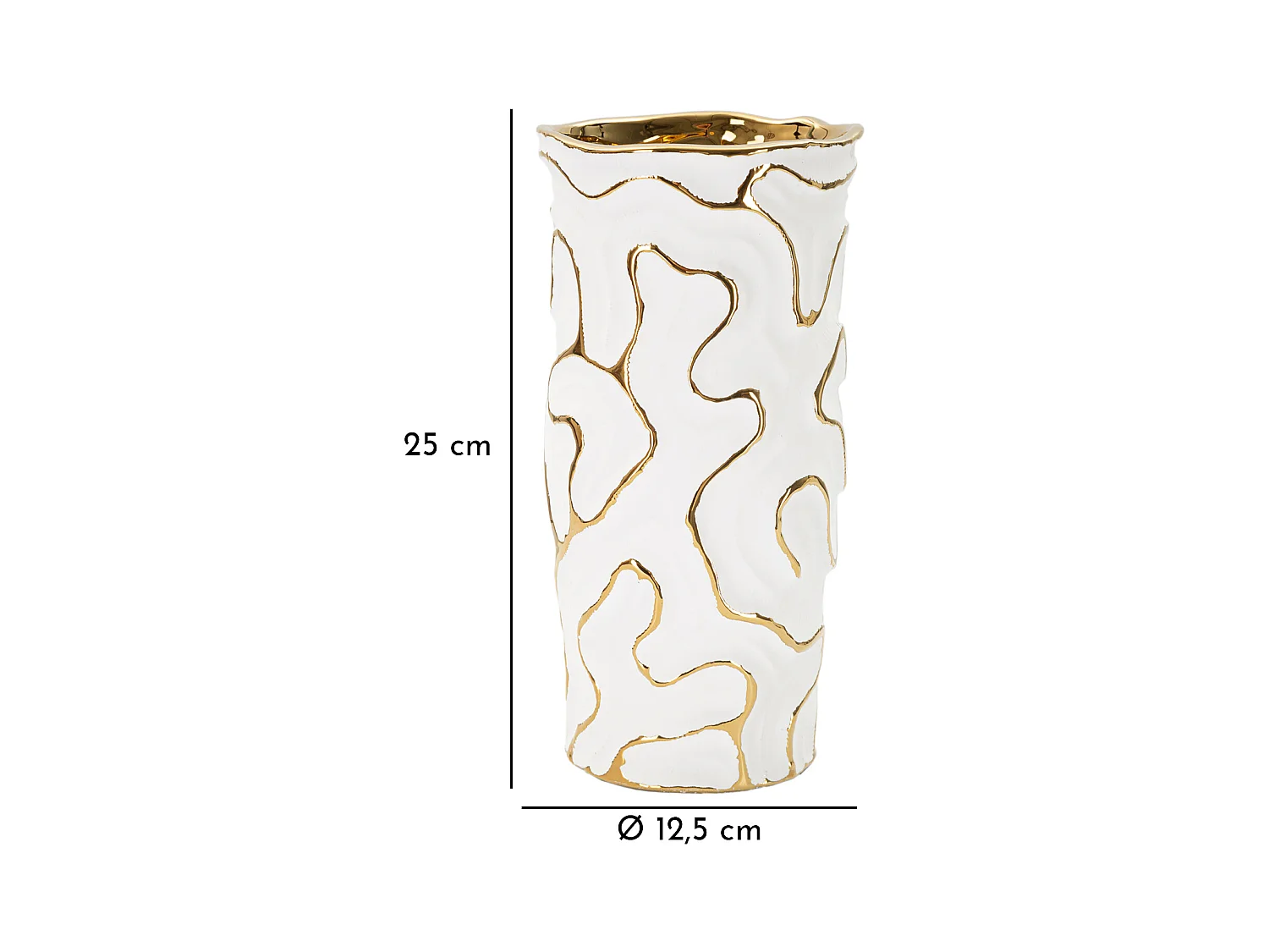 Vase Design en Céramique "Adore" 25cm Blanc