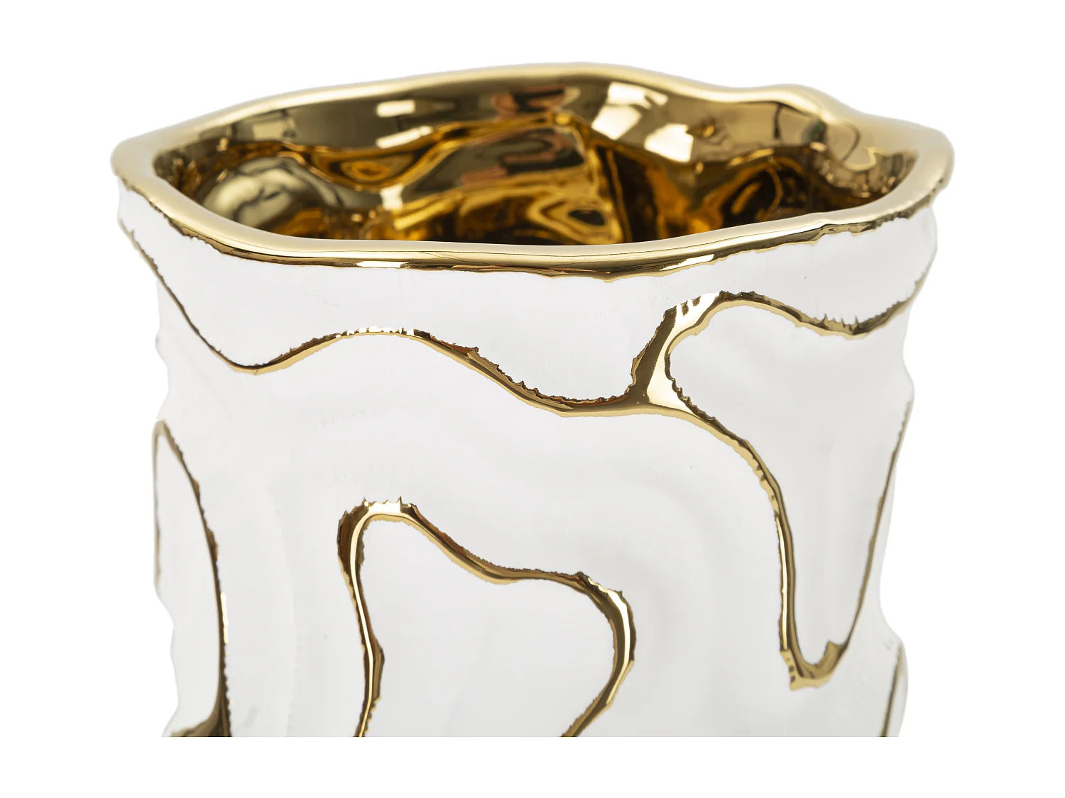 Vase Design en Céramique "Adore" 25cm Blanc