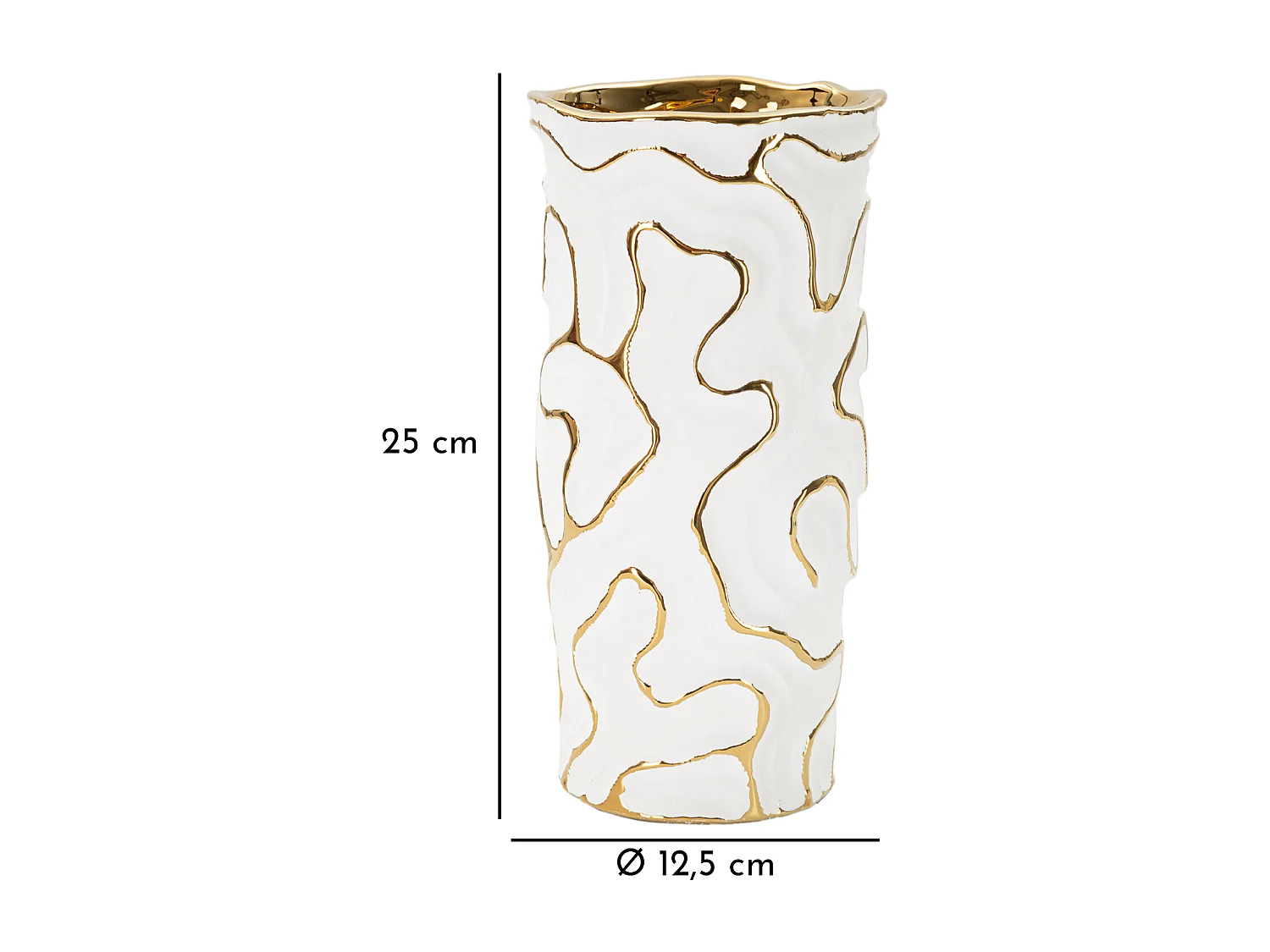 Vase Design en Céramique "Adore" 25cm Blanc