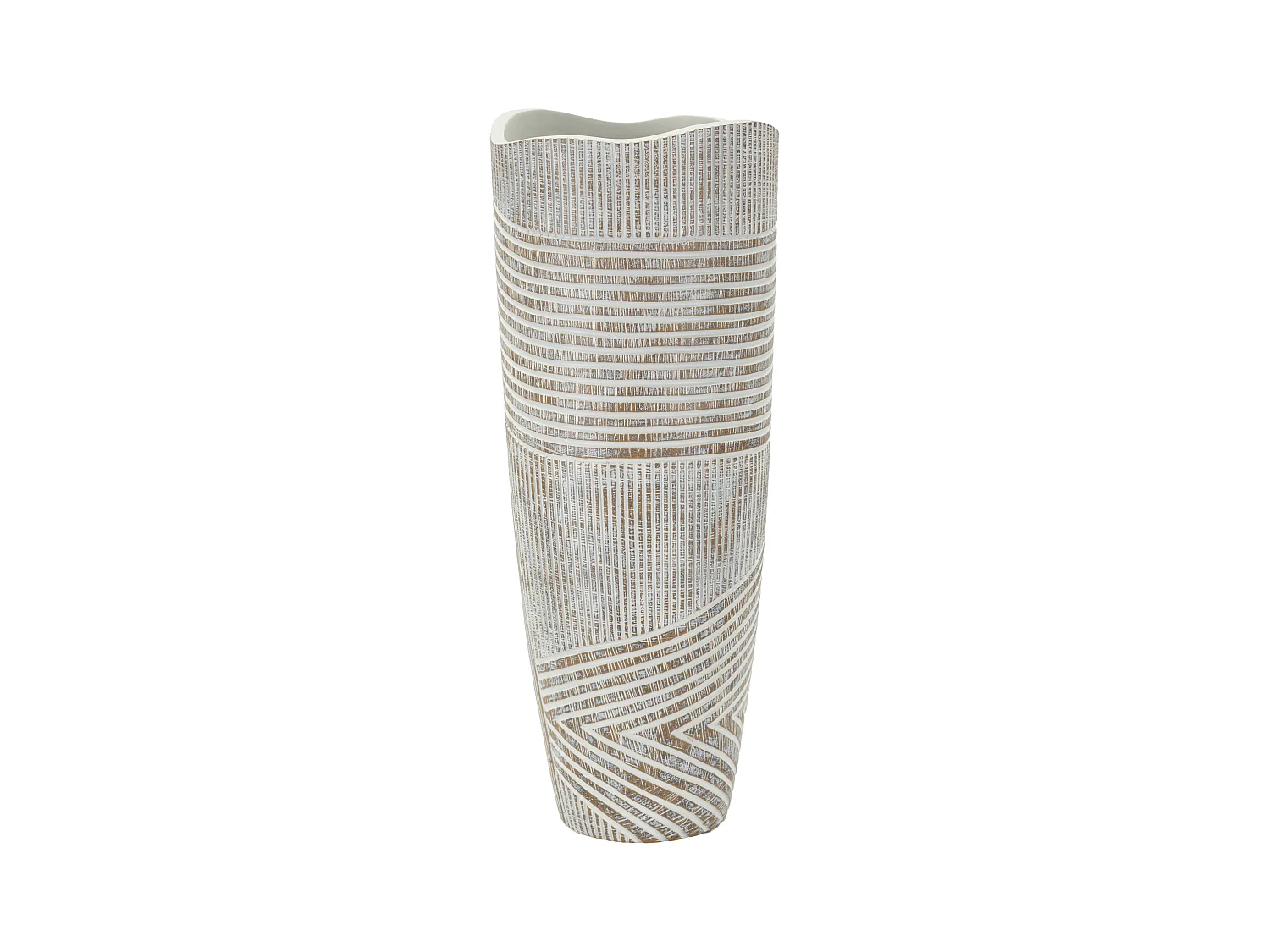 Vase en résine blanche cm ø 18x45