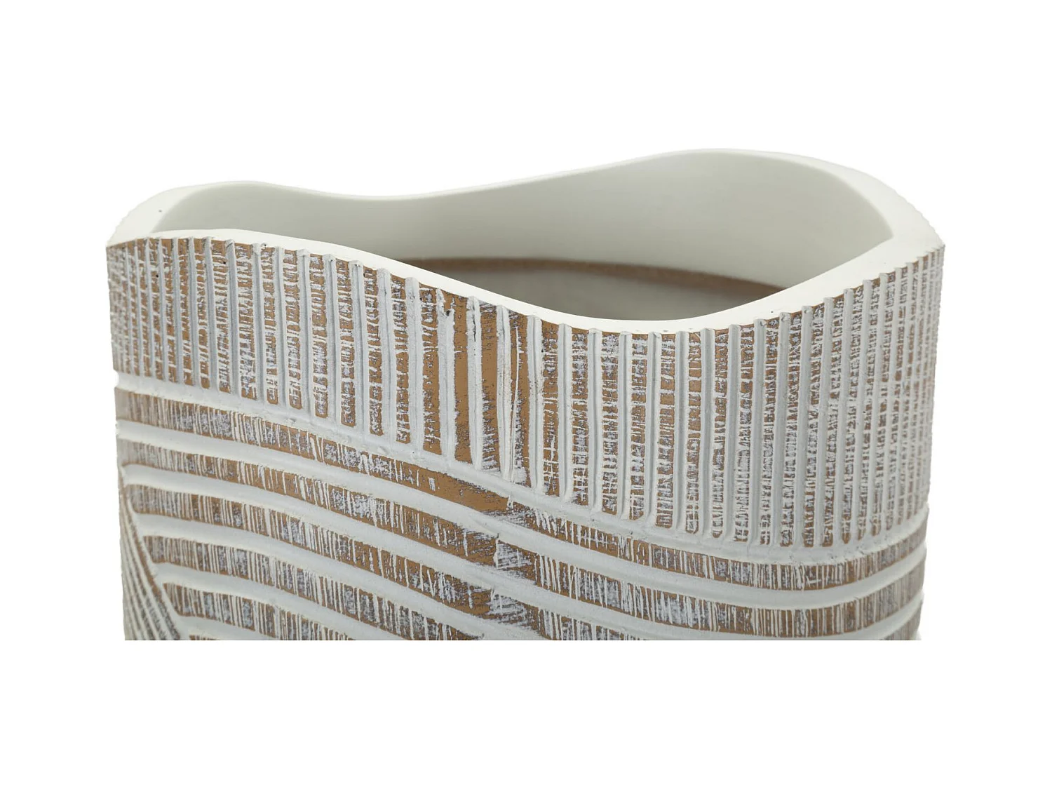 Vase en résine blanche cm ø 18x45