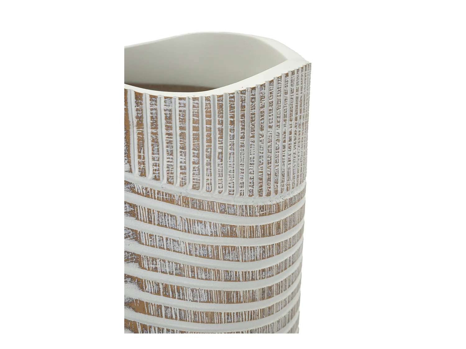 Vase en résine blanche cm ø 18x45