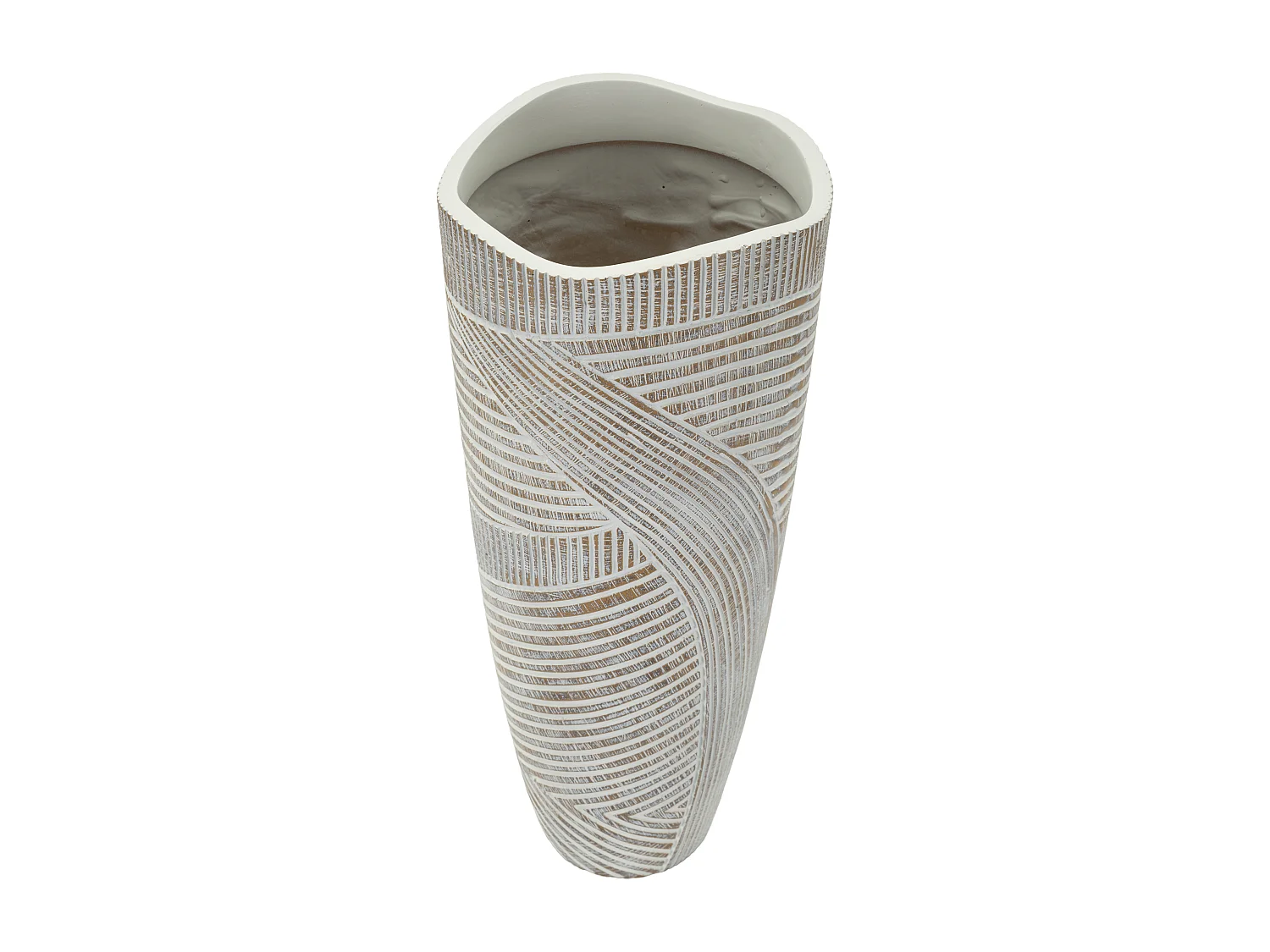 Vase en résine blanche cm ø 18x45