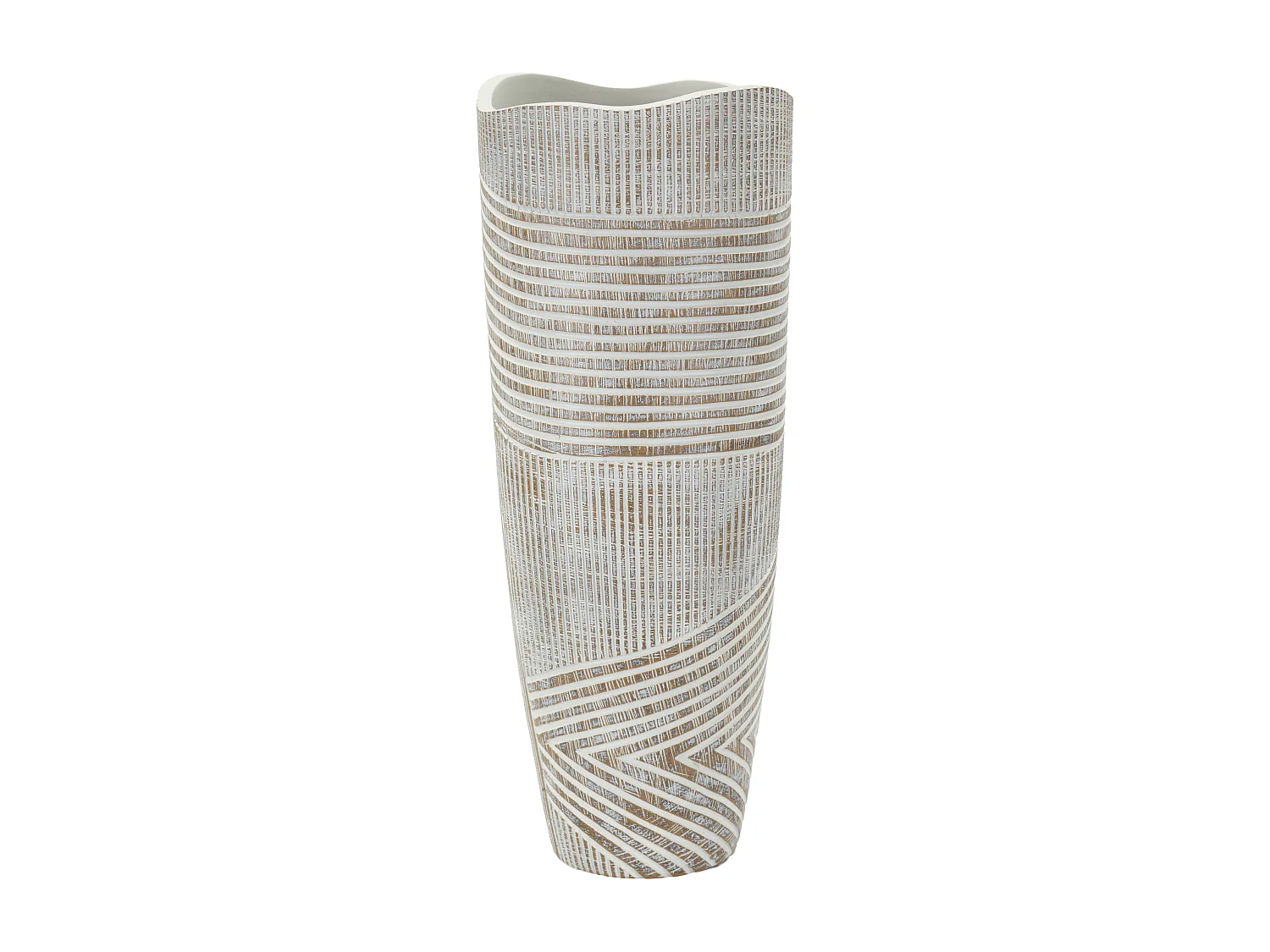 Vase en résine blanche cm ø 18x45
