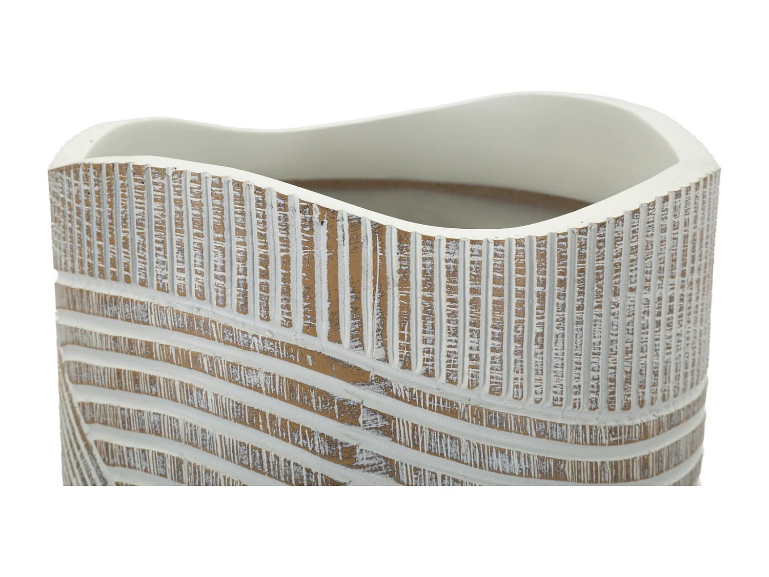 Vase en résine blanche cm ø 18x45