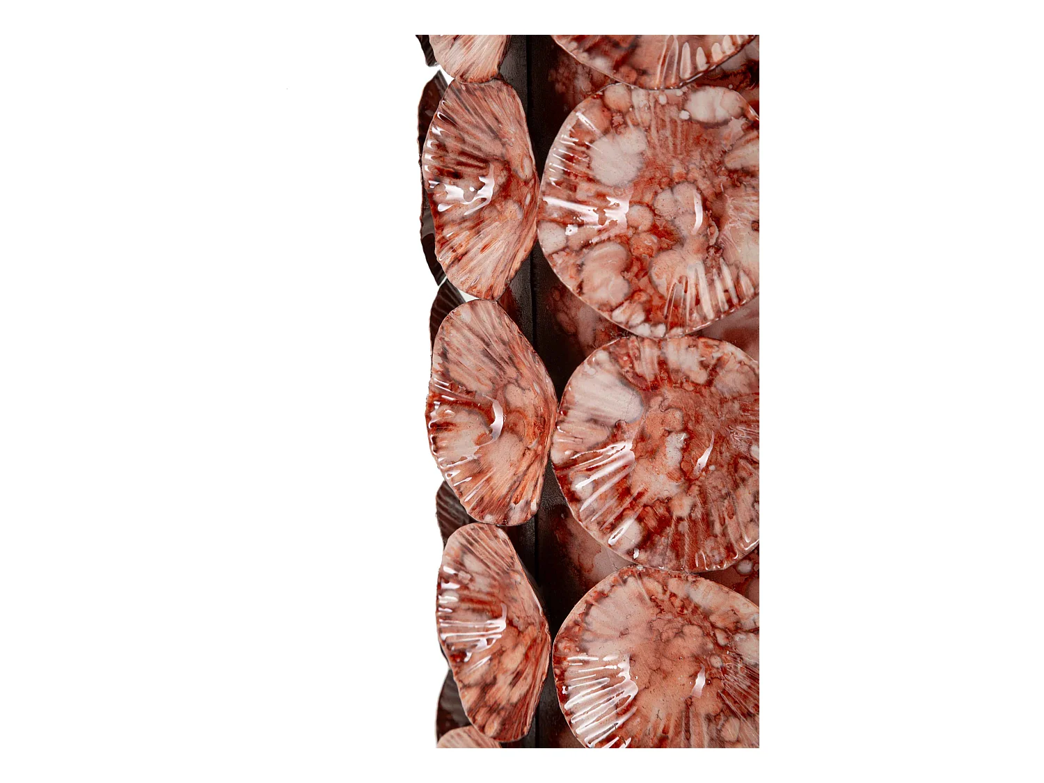 Vase en métal rouge cm 12,5x12,5x24