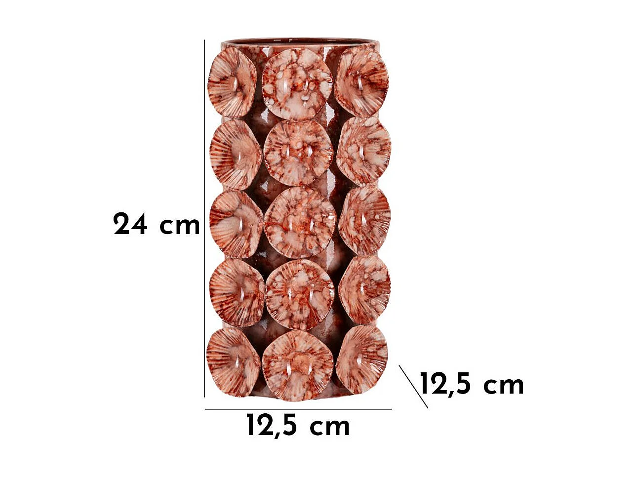 Vase Design "Drop" 24cm Rouge