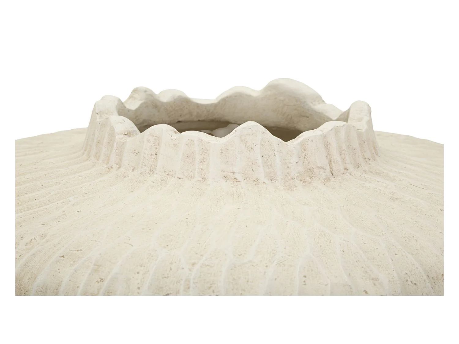 Vaso in magnesio colore crema cm ø 35x32,5