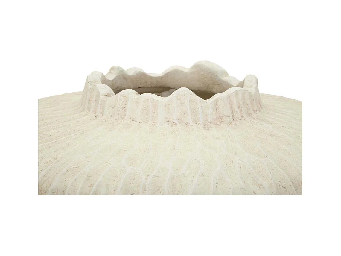 Vaso in magnesio colore crema cm ø 35x32,5