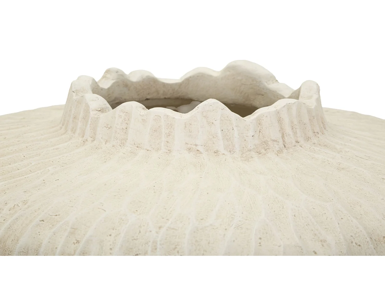 Vaso in magnesio colore crema cm ø 35x32,5