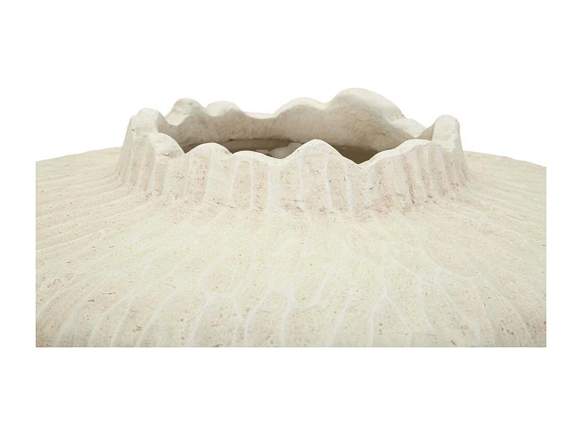 Vaso in magnesio colore crema cm ø 35x32,5