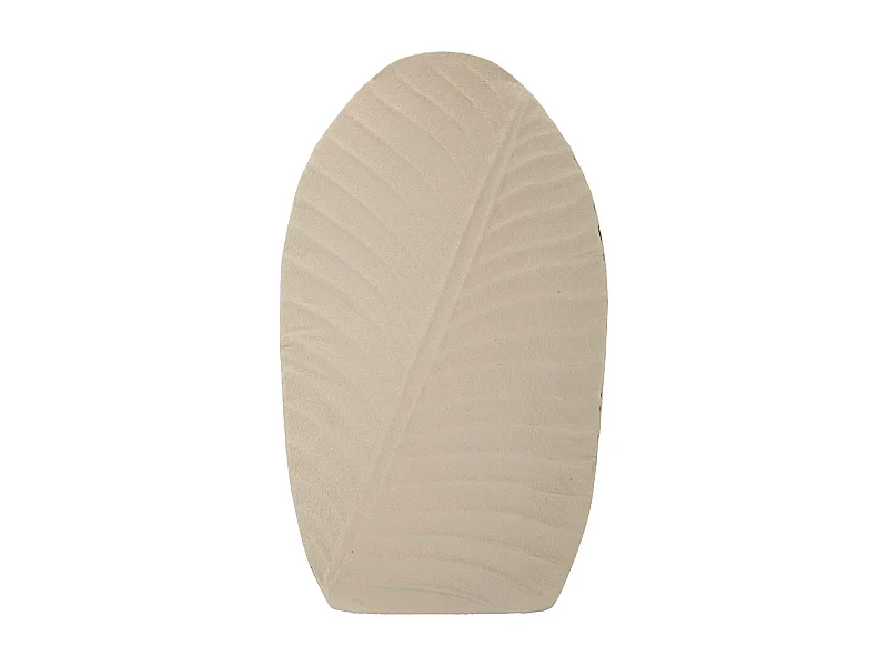 Vaso in metallo colore crema cm 26x11x41