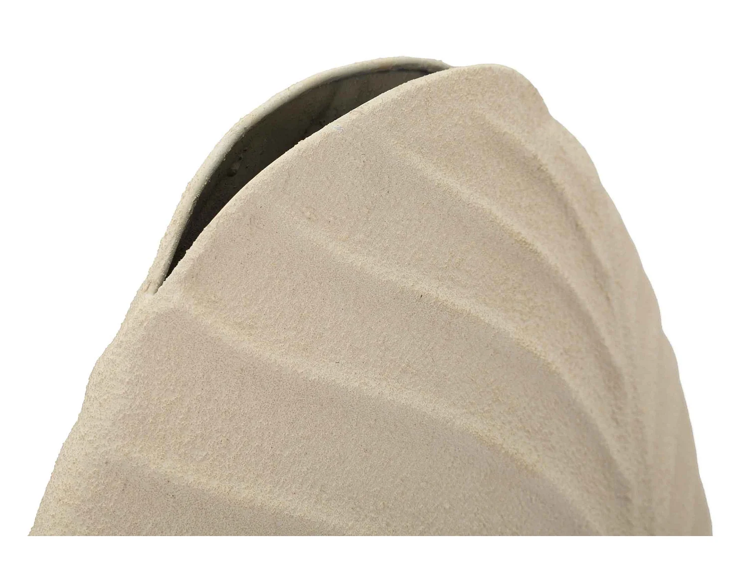 Vase en métal couleur crème 26x11x41 cm