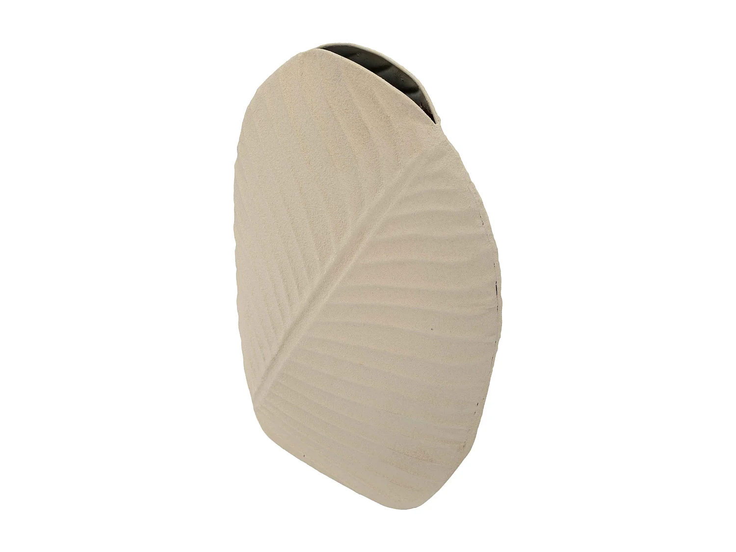 Vase en métal couleur crème 26x11x41 cm