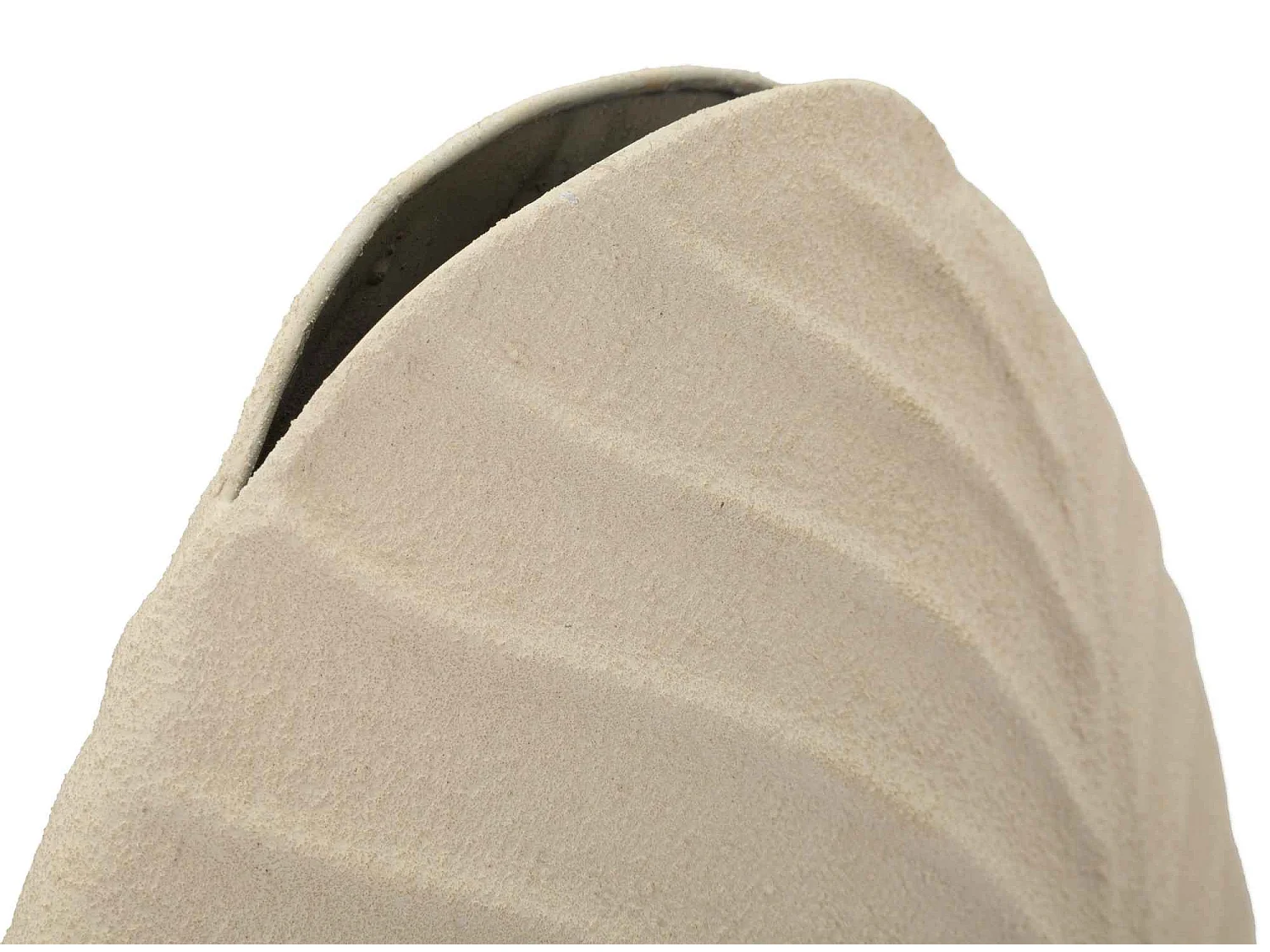 Vase en métal couleur crème 26x11x41 cm