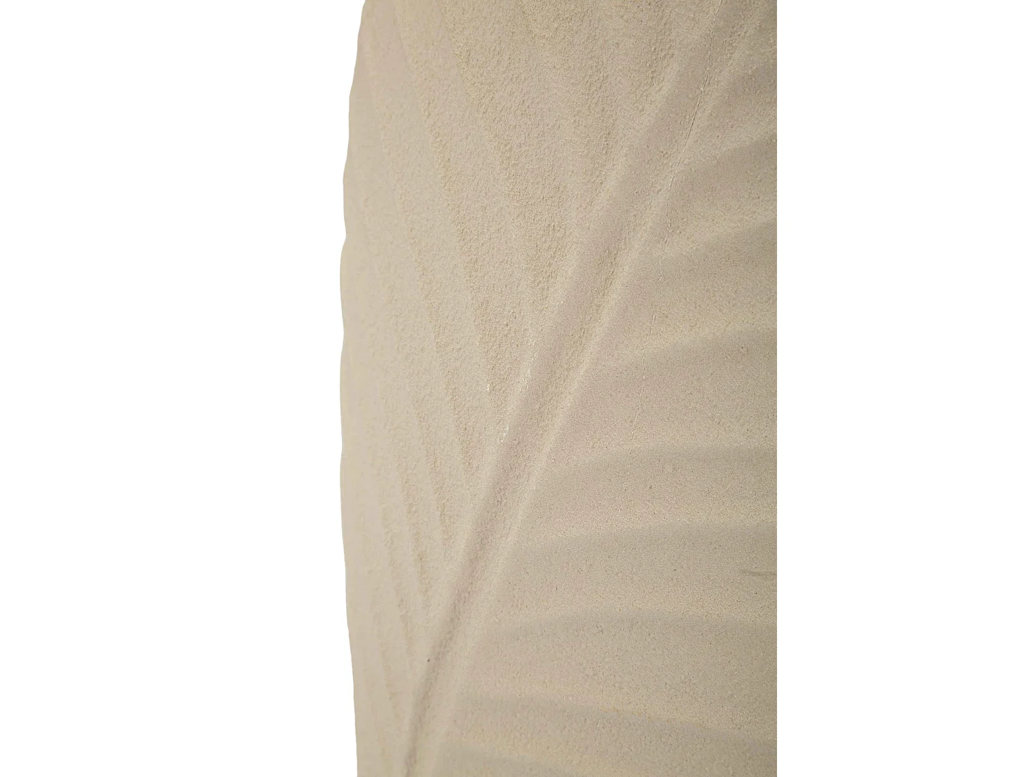 Vase en métal couleur crème 26x11x41 cm