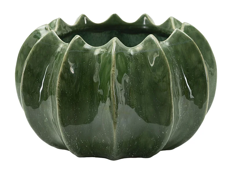Vaso in ceramica colore verde cm ø 22x13,5