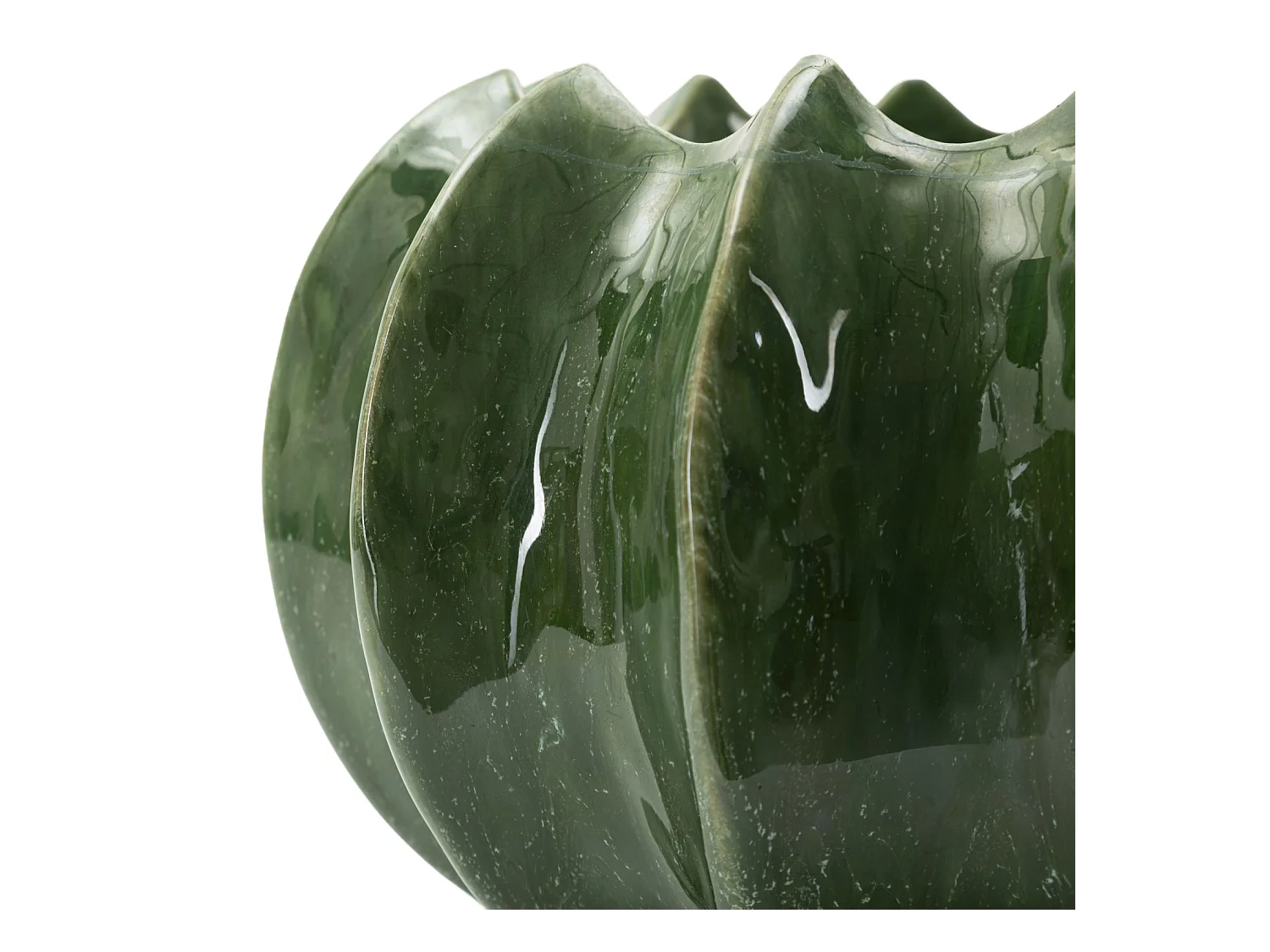 Vaso in ceramica colore verde cm ø 22x13,5