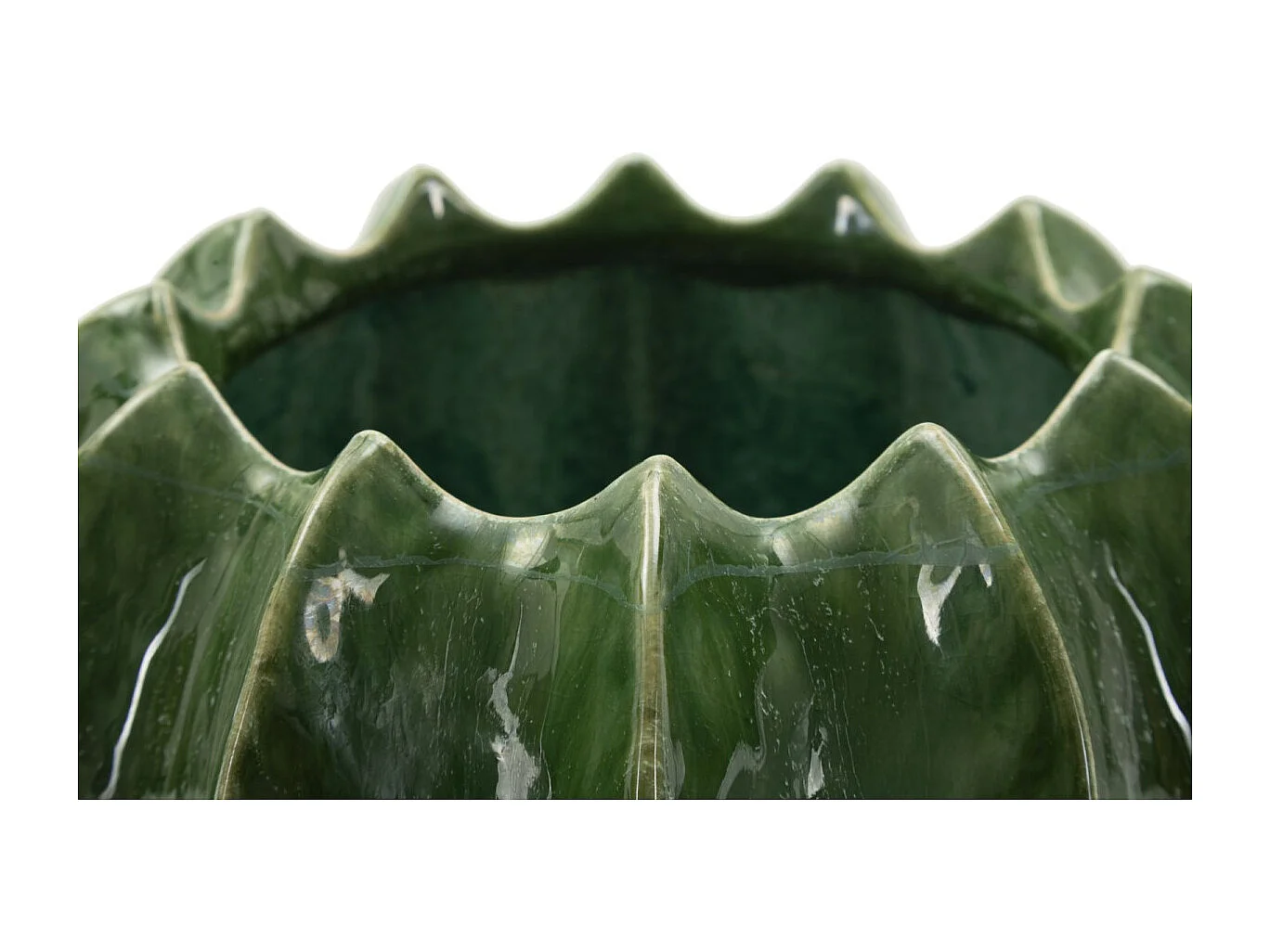 Vaso in ceramica colore verde cm ø 22x13,5