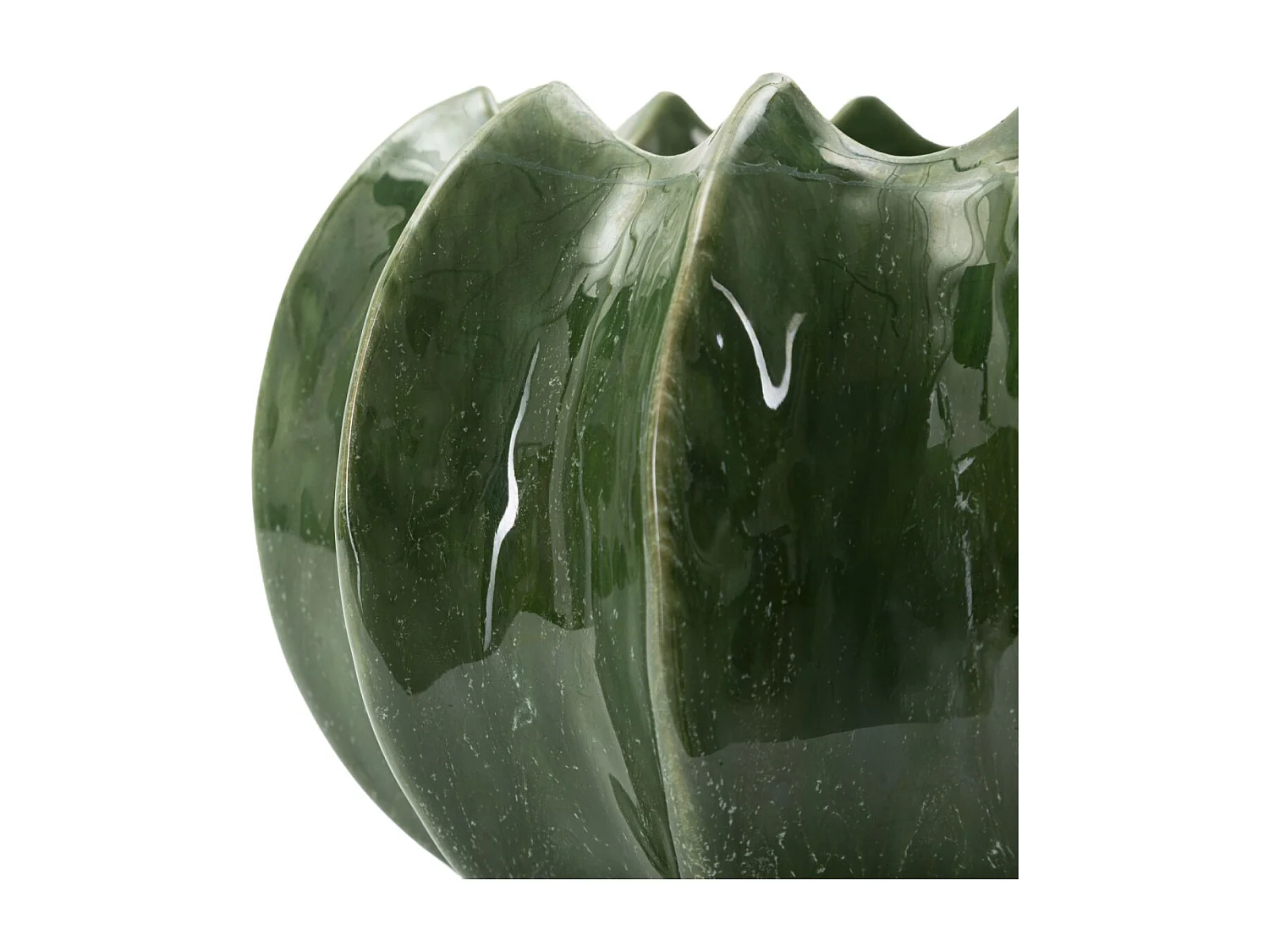 Vaso in ceramica colore verde cm ø 22x13,5