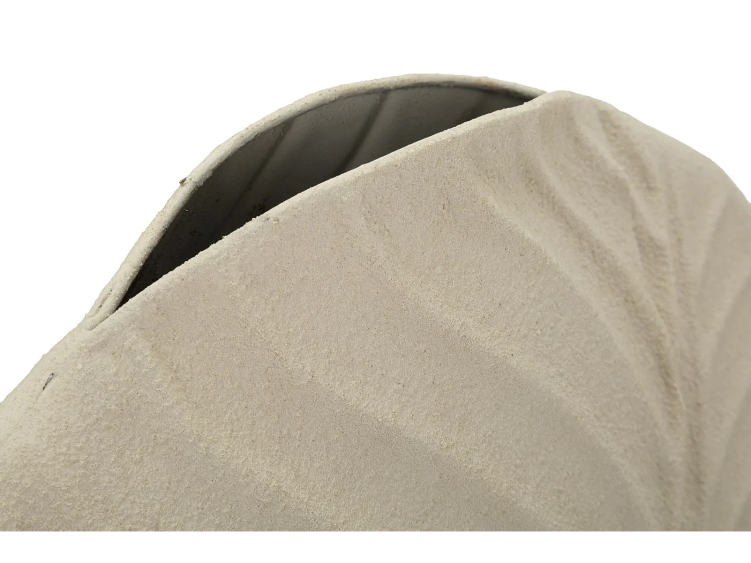 Vase en métal couleur crème cm ø 32,5x13