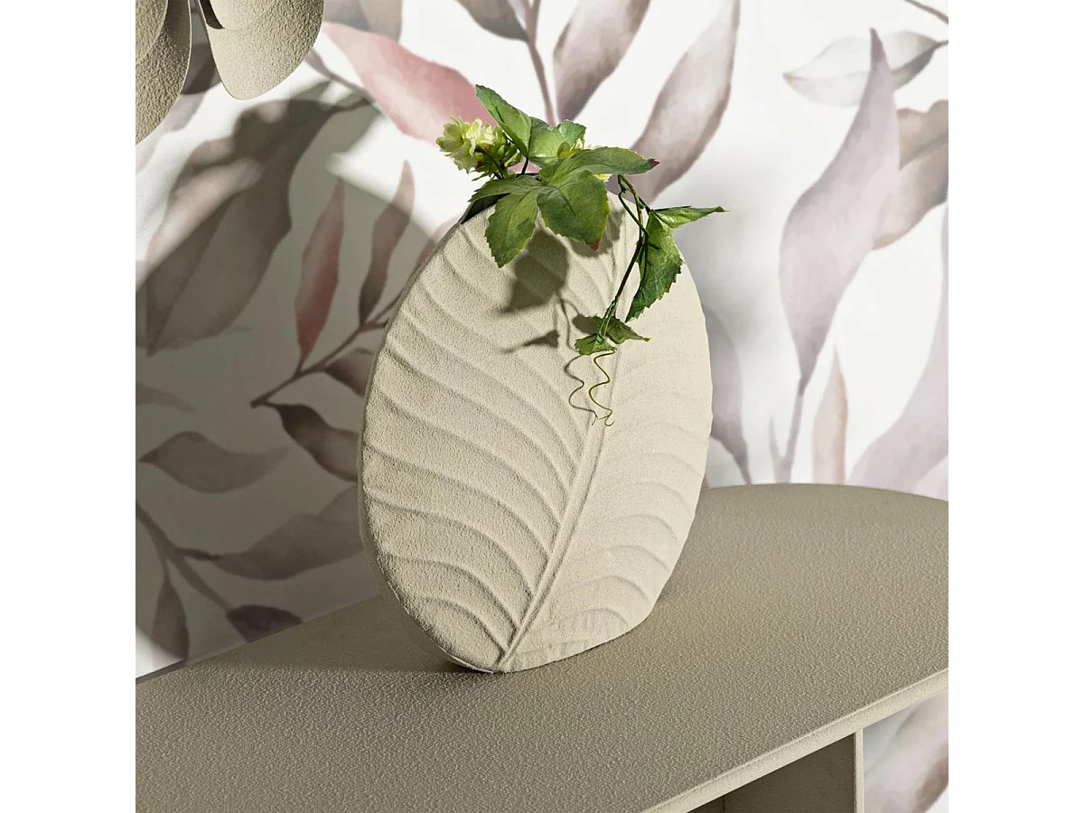 Vase Rond Design "Dune" 32cm Crème