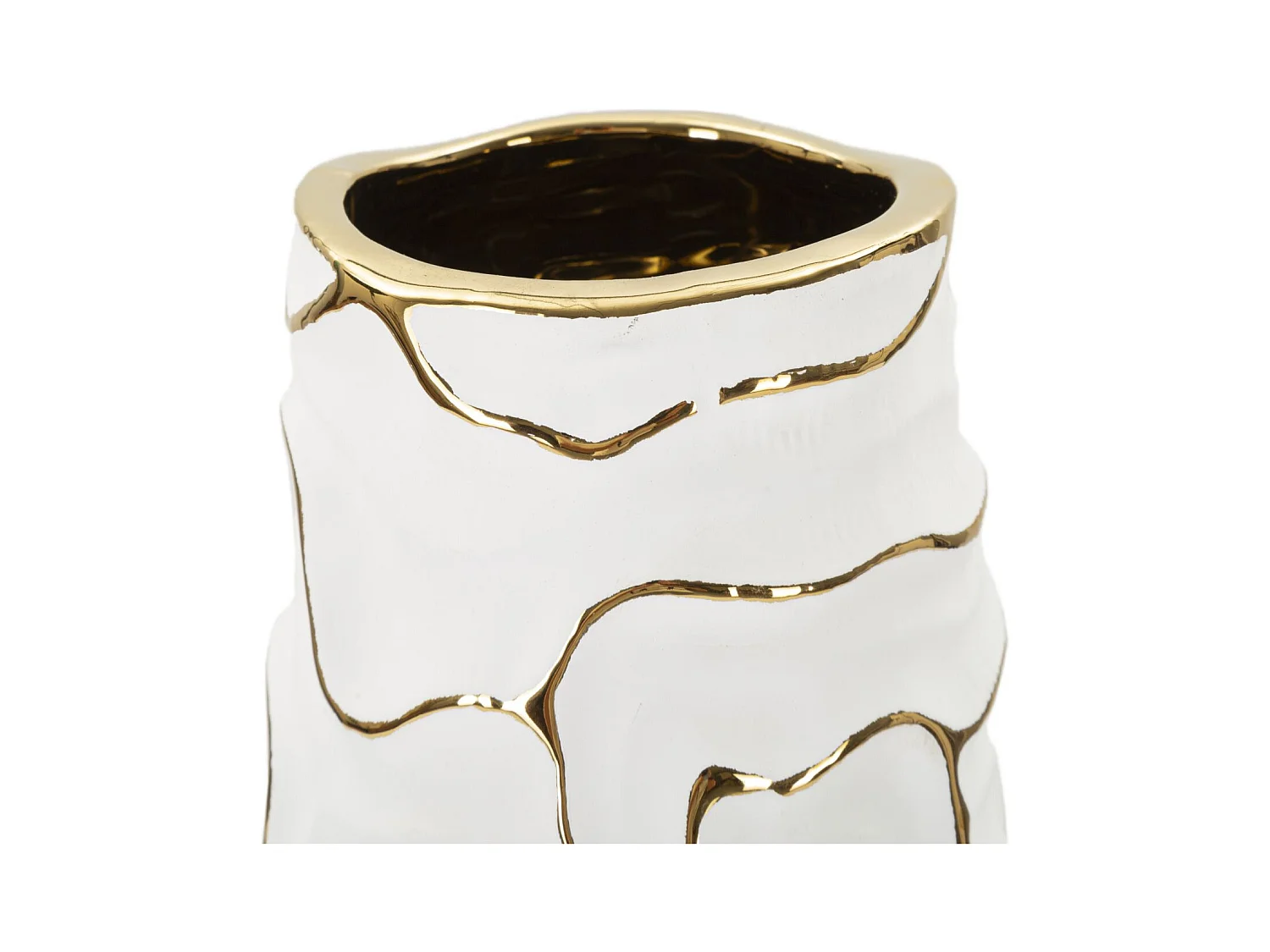 Vase Design en Céramique "Lia" 29cm Blanc