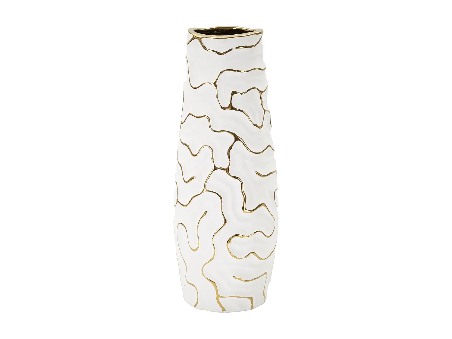 Vase Design en Céramique "Lia" 29cm Blanc