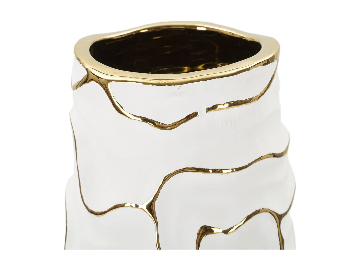 Vase Design en Céramique "Lia" 29cm Blanc