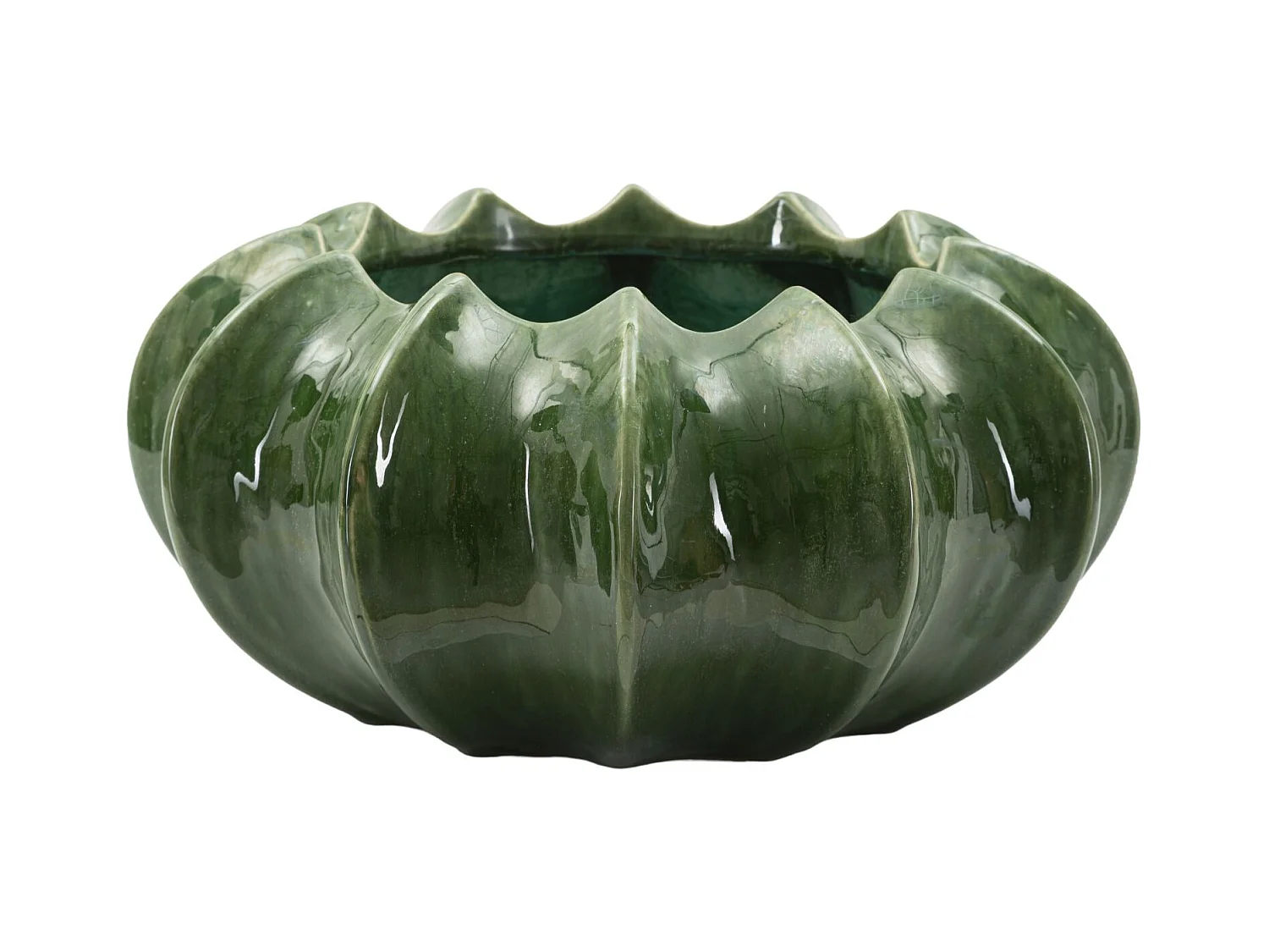 Vaso in ceramica colore verde cm ø 31x16