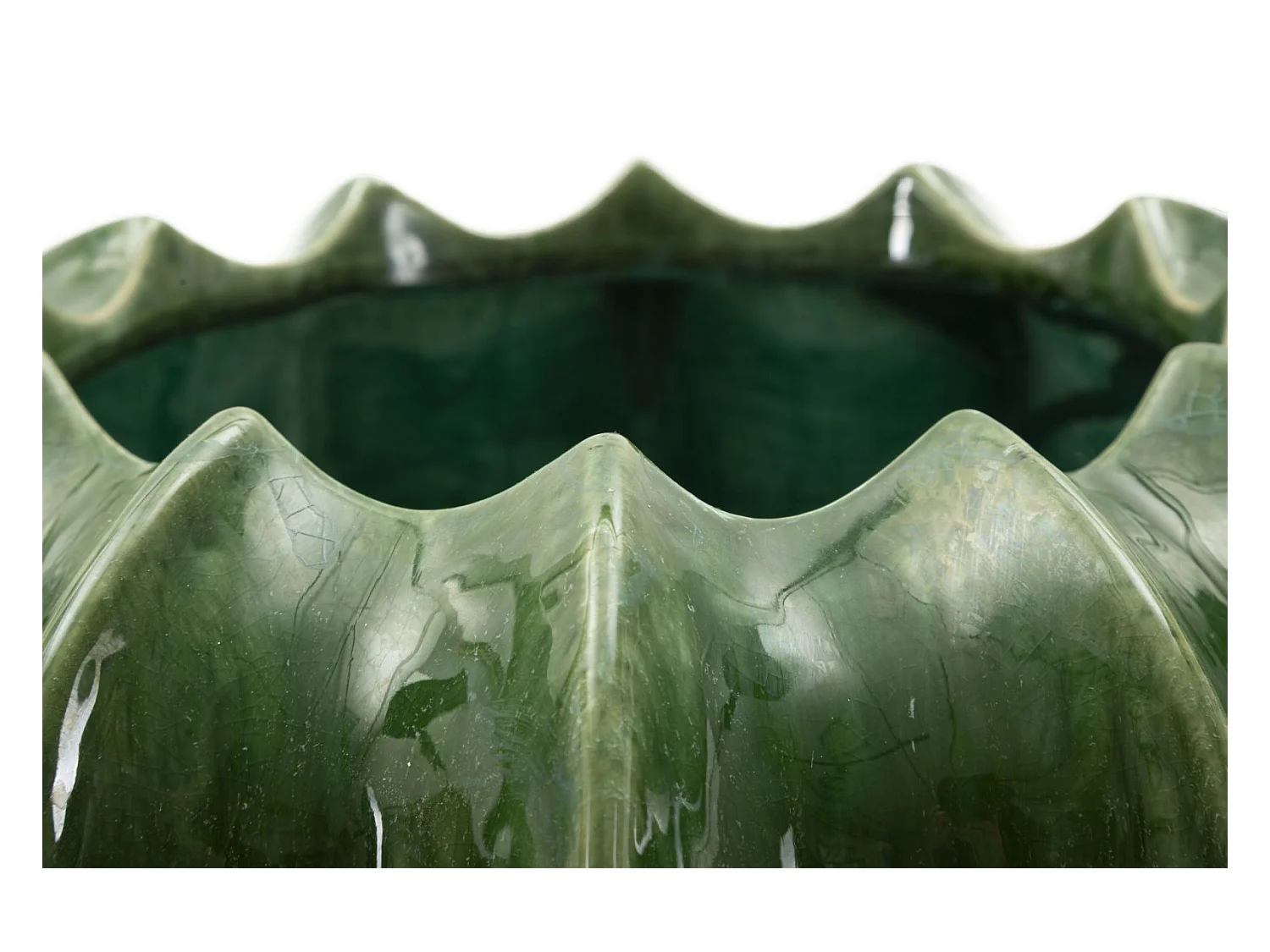 Vaso in ceramica colore verde cm ø 31x16