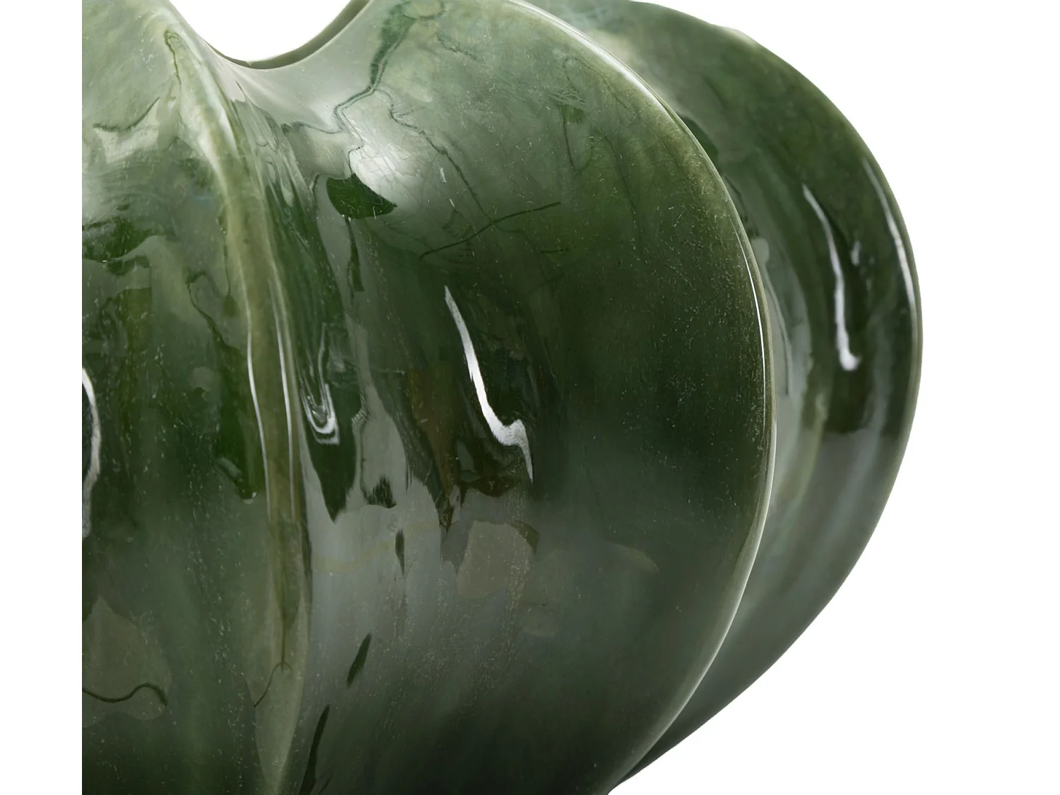 Vase en céramique verte, ø 31x16 cm