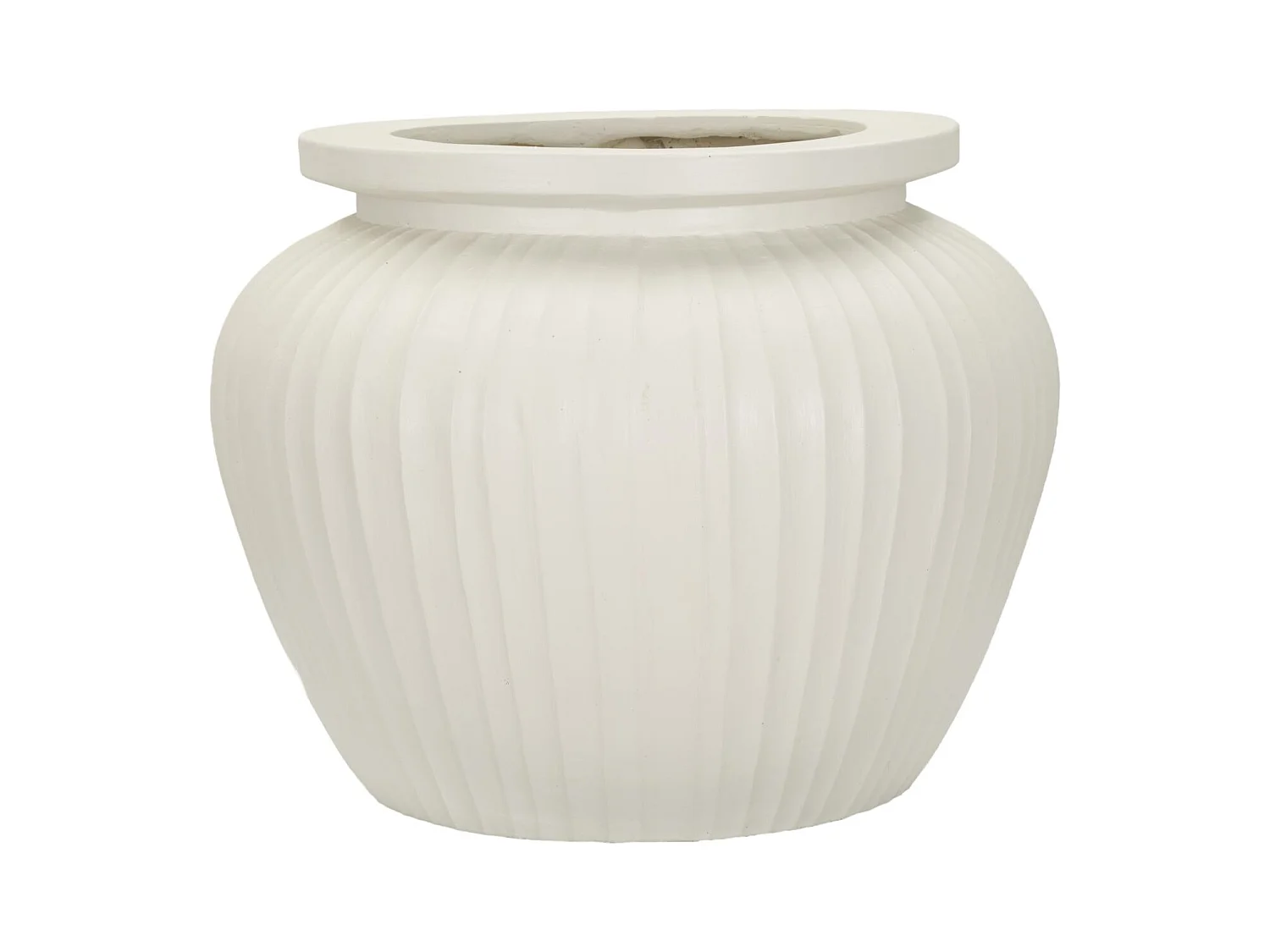 Vaso in magnesio colore crema cm ø 48x38