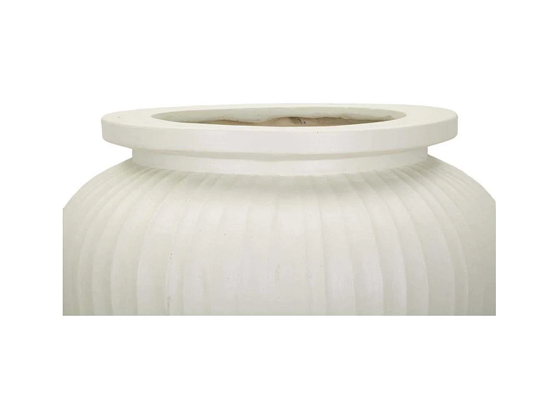 Vaso in magnesio colore crema cm ø 48x38