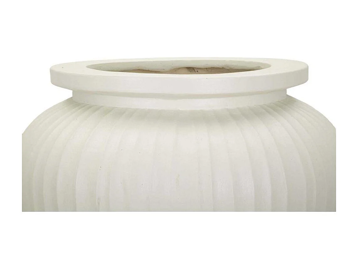 Vaso in magnesio colore crema cm ø 48x38