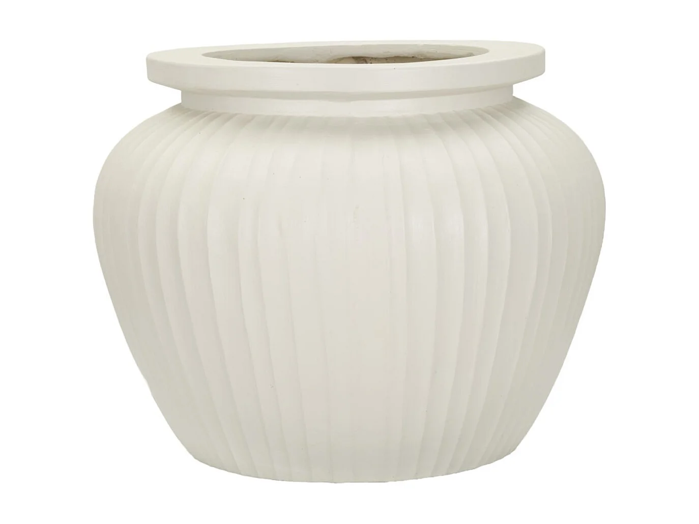 Vaso in magnesio colore crema cm ø 48x38
