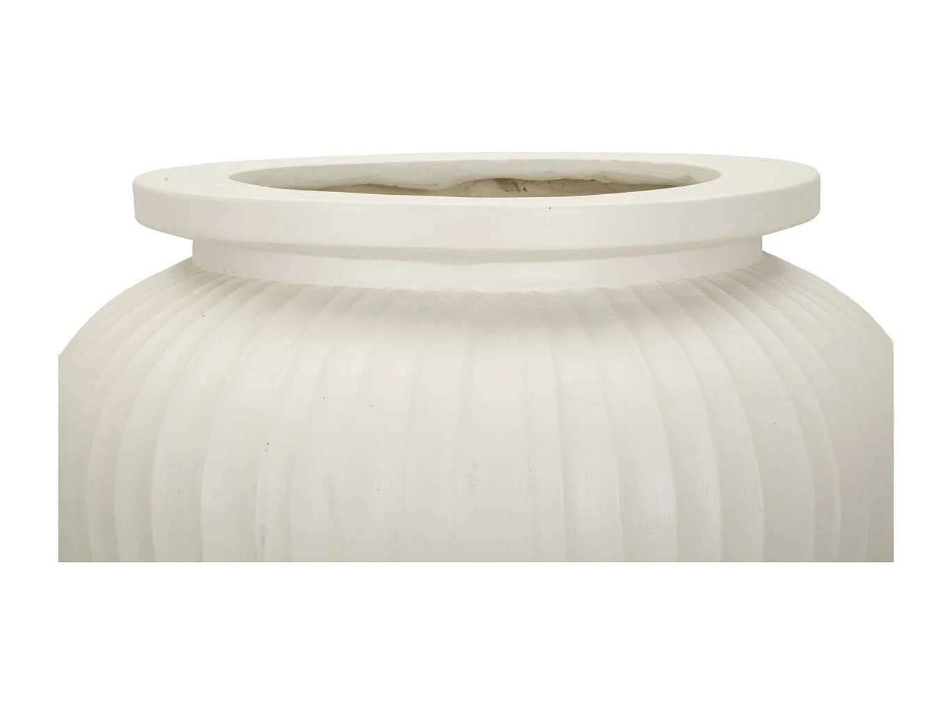 Vaso in magnesio colore crema cm ø 48x38