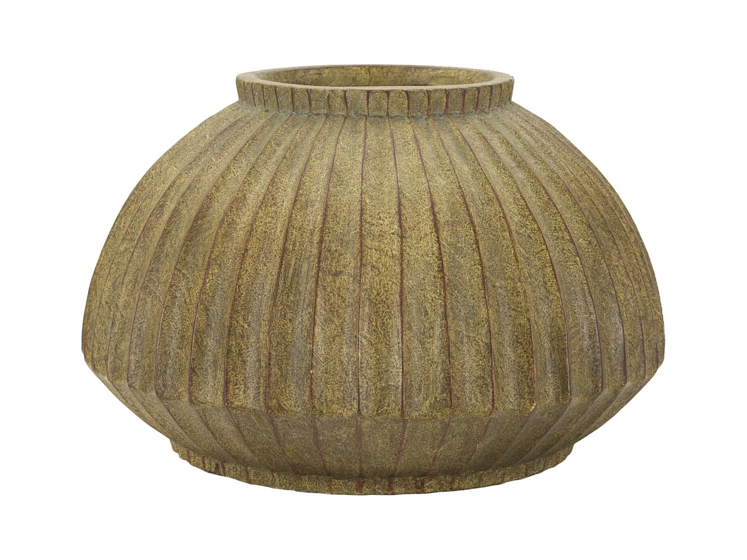 Vaso in magnesio colore verde sporco cm ø 40x26,5