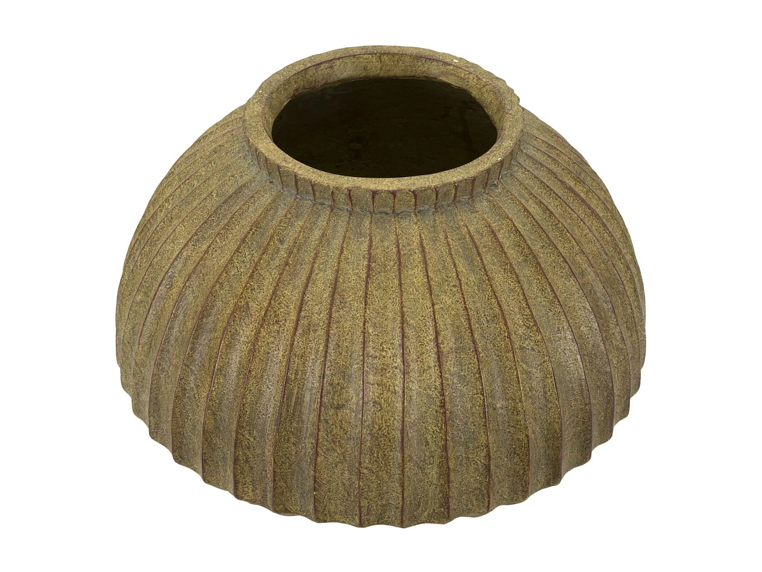 Vaso in magnesio colore verde sporco cm ø 40x26,5