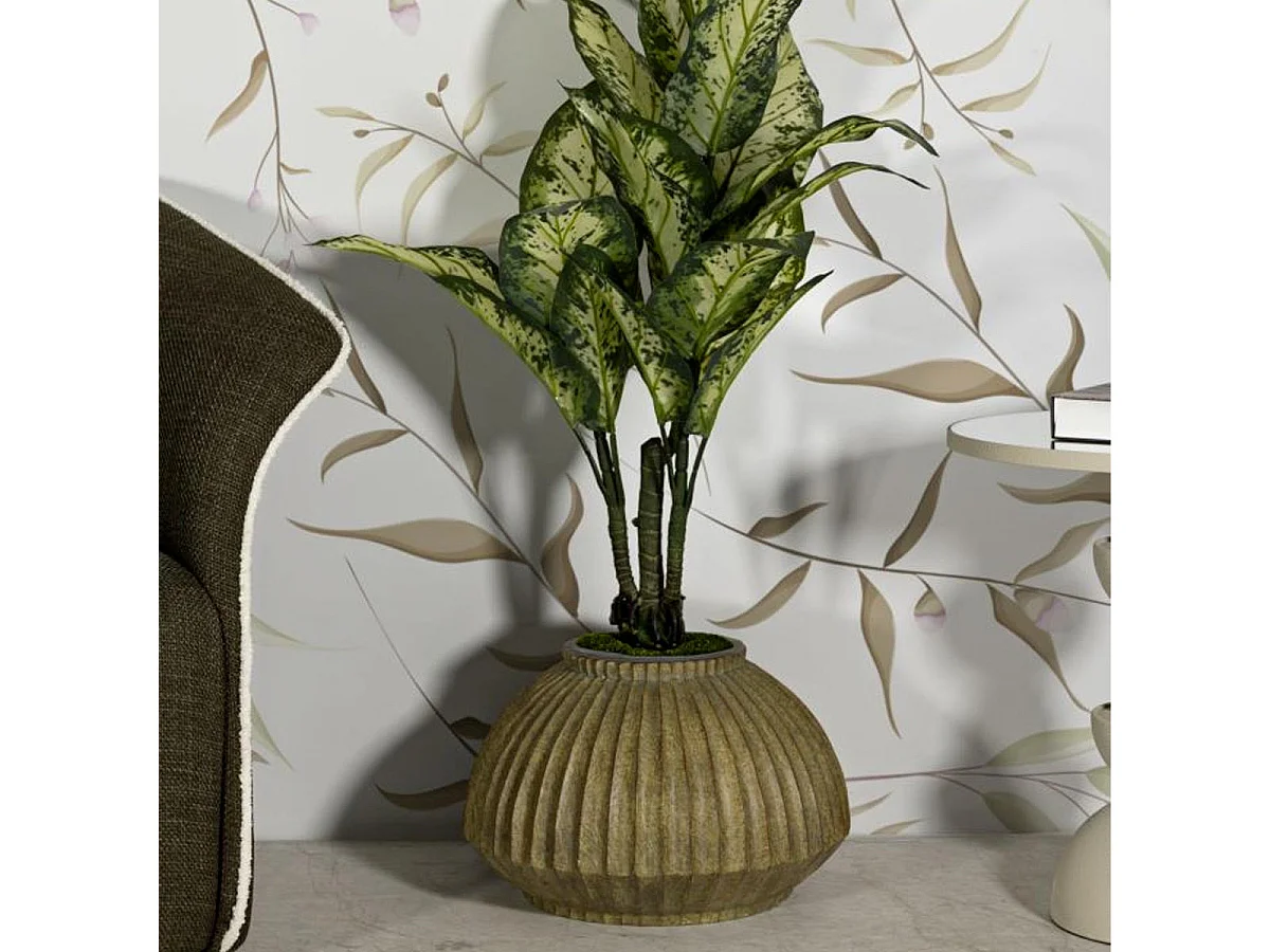 Vaso in magnesio colore verde sporco cm ø 40x26,5