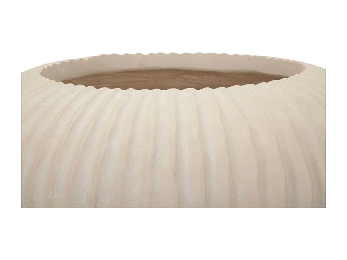Vaso in magnesio colore crema cm ø 35x18