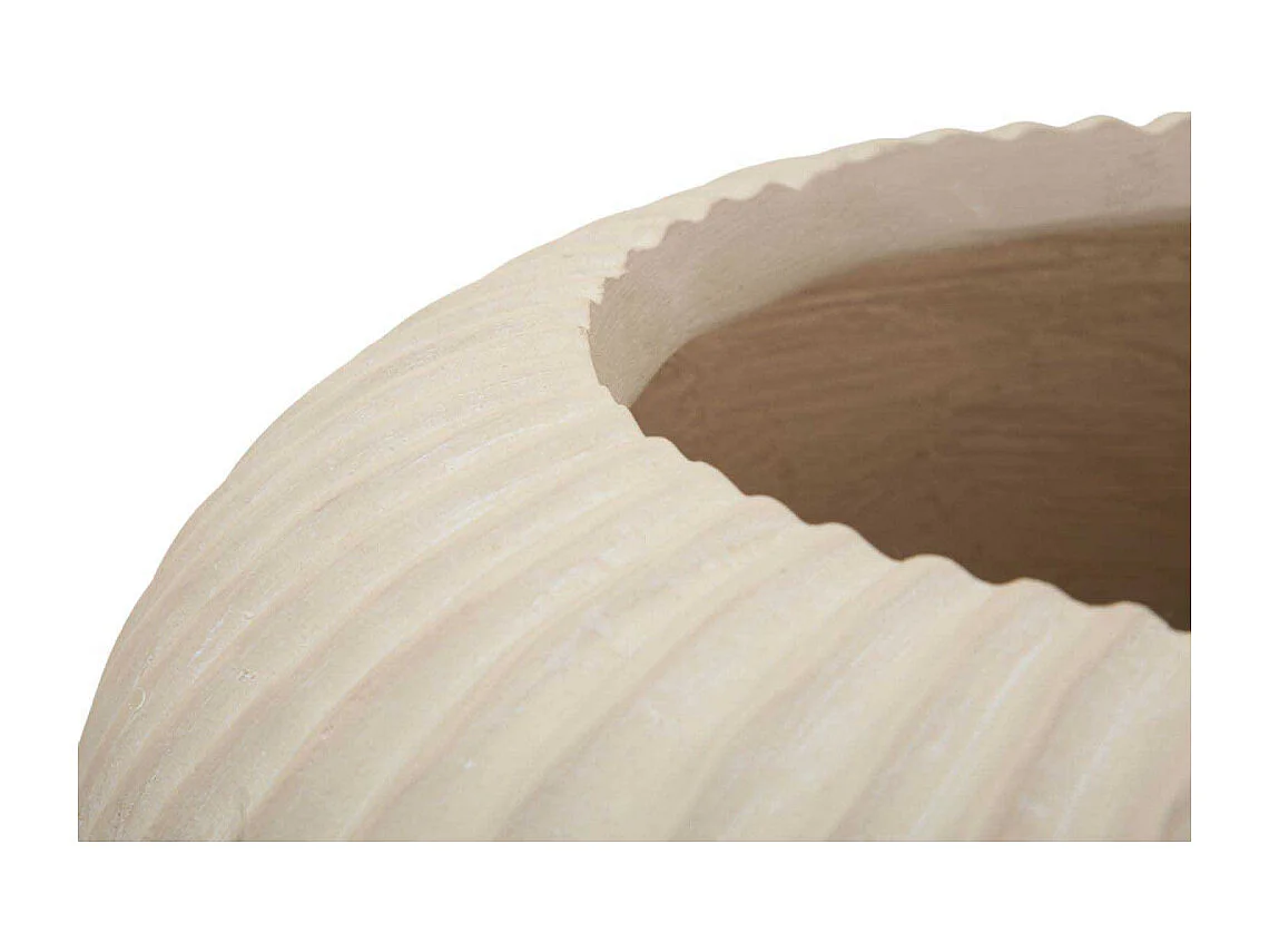 Vaso in magnesio colore crema cm ø 35x18