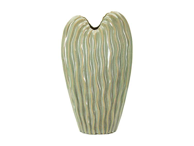 Vase en céramique verte 27x14x46,5 cm