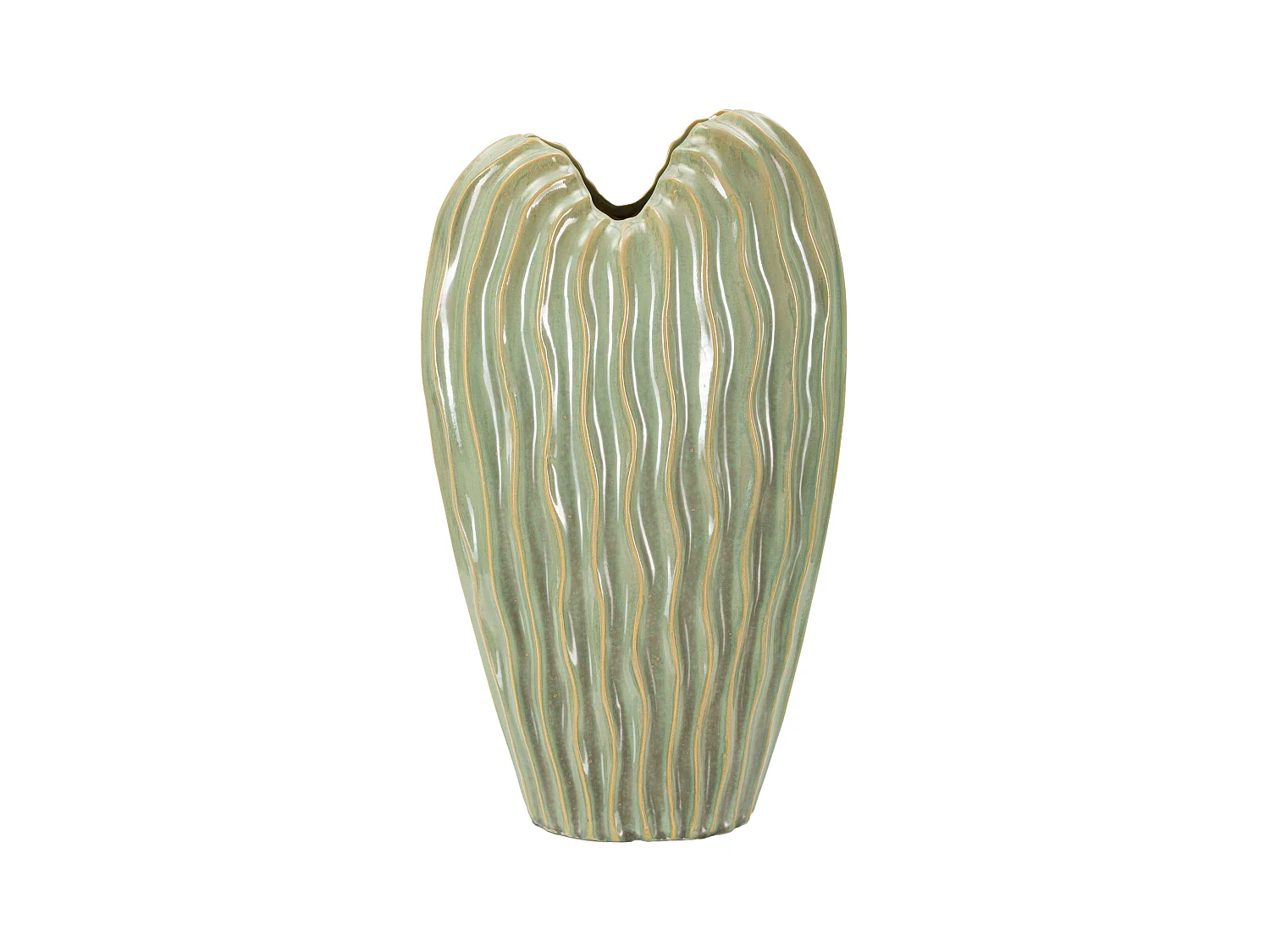 Vase en céramique verte 27x14x46,5 cm