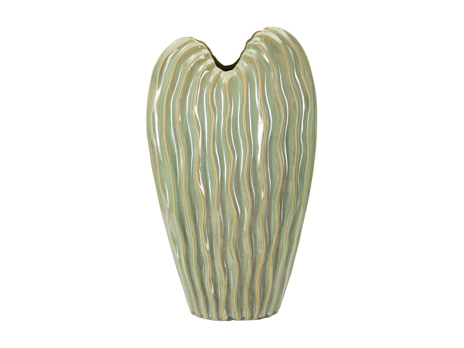 Vase en céramique verte 27x14x46,5 cm